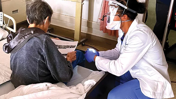 UCLA Dentistry student on CBCE site rotation.